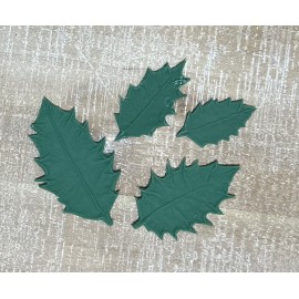 Holly Rubber Leaf Form (Set of 4)